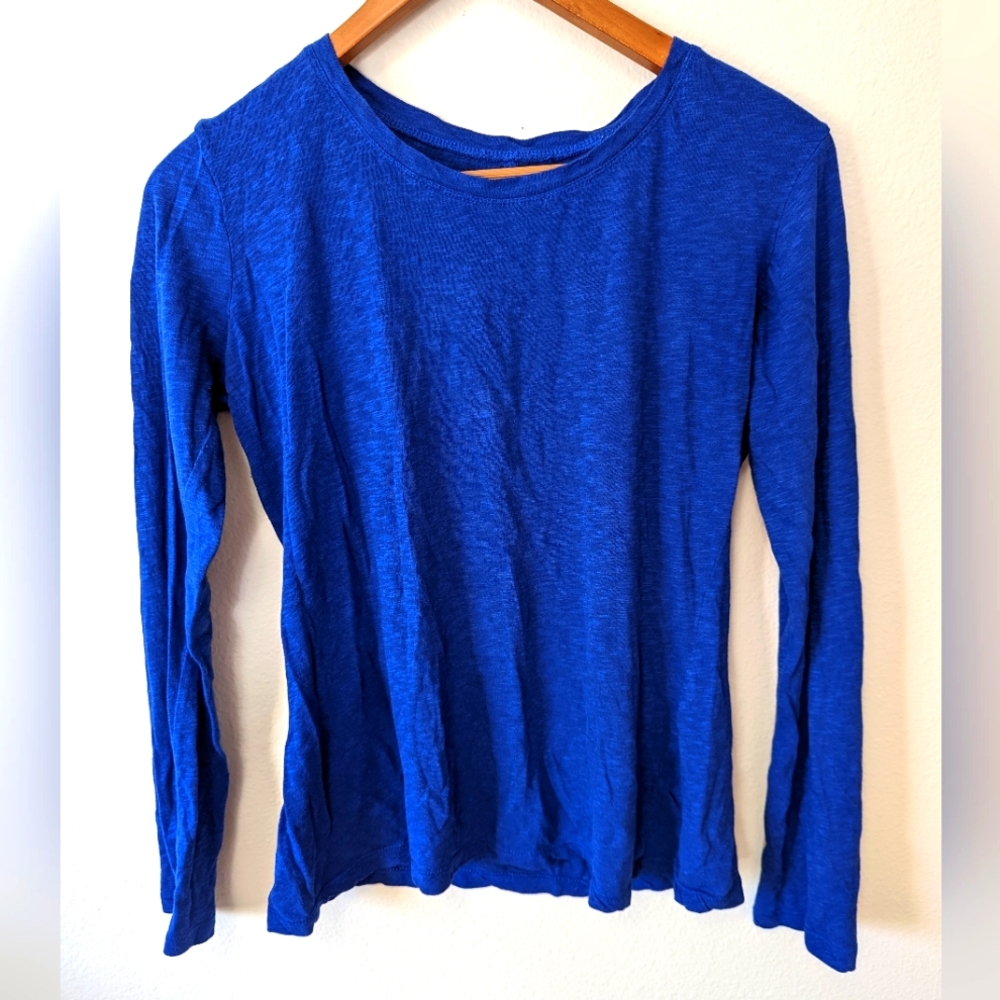 Caslon lightweight blue long sleeve shirt